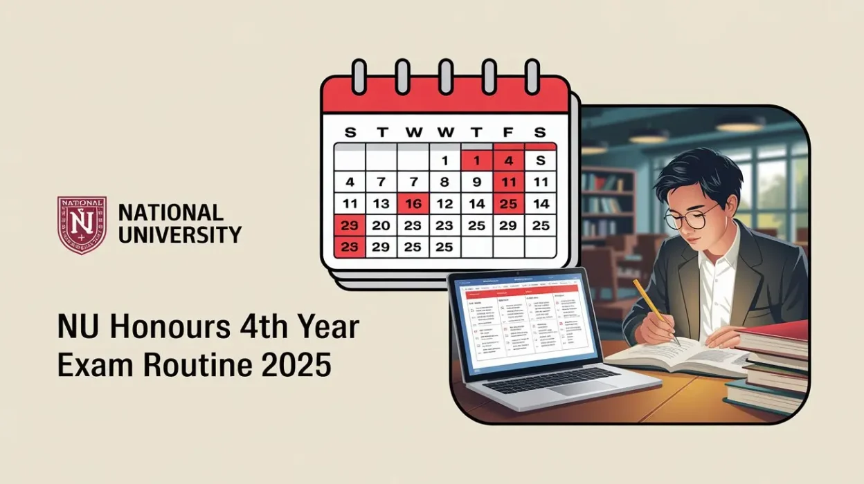NU Honours 4th Year Routine 2025 PDF